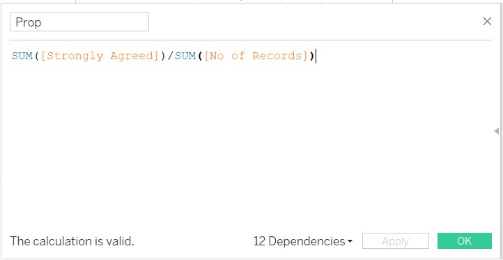 Creation of Prop field