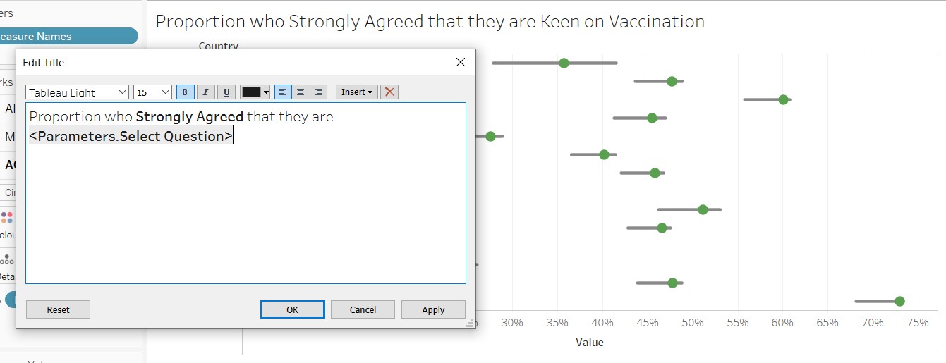 Rename title of the chart
