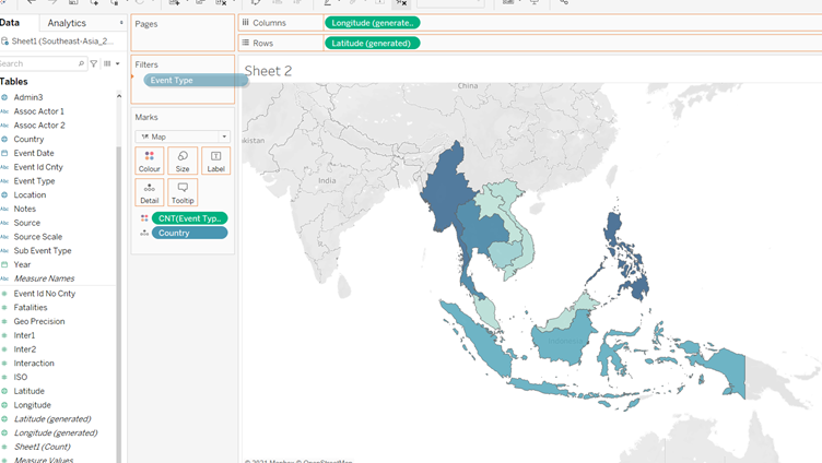 Create filter for Event Type