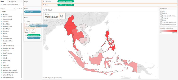 Pull Country to Label panel