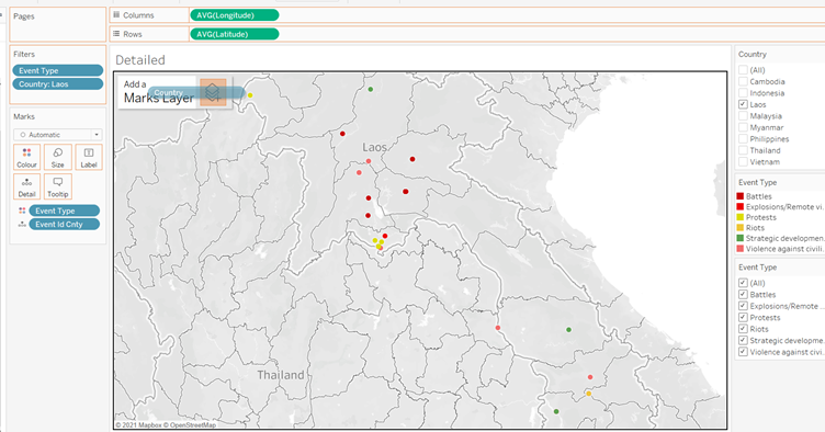 Pull Country onto workspace