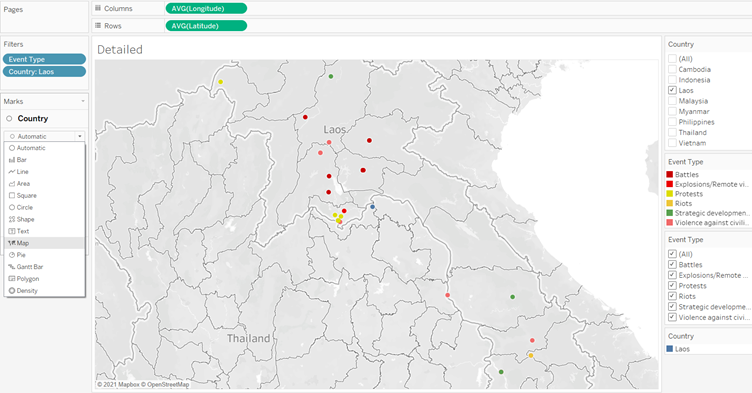 Change Marks type to Map
