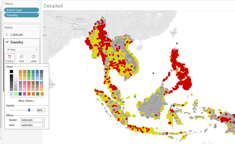 Edit colour of Country highlight